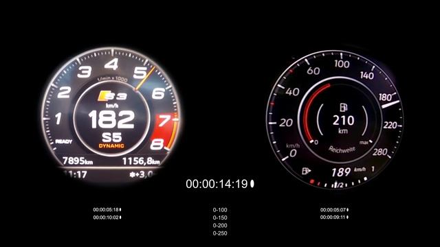 Acceleration Battle | 2019 VW Golf 7 GTI TCR VS. 2018 AUDI S3 2.0 TFSI | 0-250 смотреть онлайн