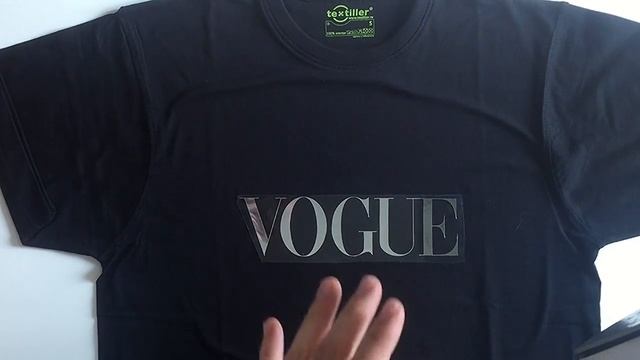 Термоперенос зеркальной пленки//Футболка VOGUE// ТЕРМОТРАНСФЕР смотреть онлайн
