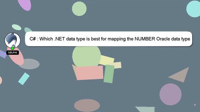 C# : Which .NET data type is best for mapping the NUMBER Oracle data type in NHibernate? смотреть онлайн