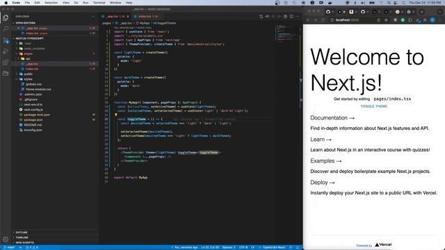 Support Light & Dark Theme with NextJs & MUI | In Four Minutes смотреть онлайн