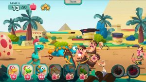 ТЁТЯ МОТЯ АТАКУЕТ! Динозавры Против ПЕЩЕРНЫХ ЛЮДЕЙ Dino Bash 2 (Travel Through Time)