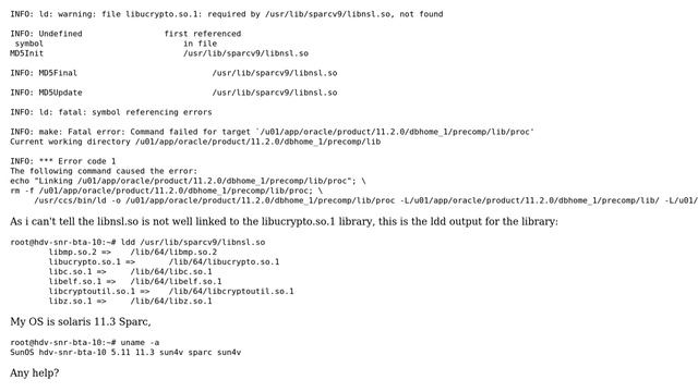 DevOps & SysAdmins: Problems installing Oracle Database 11 on solaris 11.3 смотреть онлайн