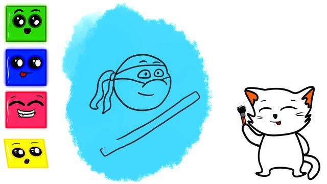 How To Draw A Donatello / Рисуем Донателло