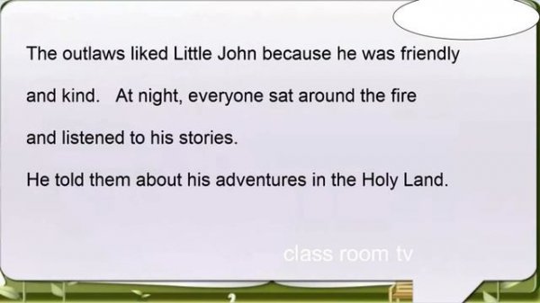 ENGLISH Language Practice || ROBIN HOOD story|| Classroom TV