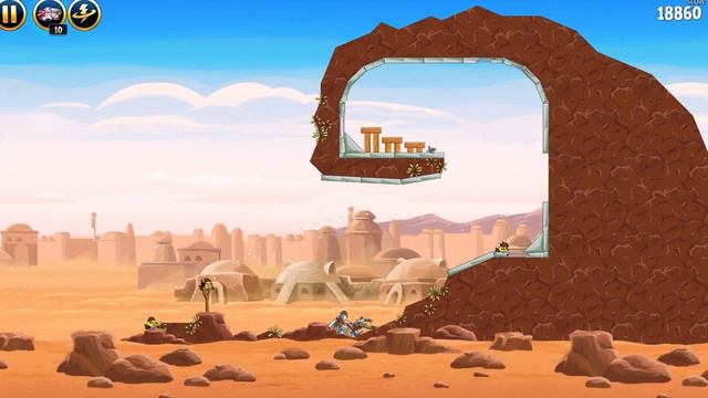Angry Birds Star Wars Tatooine Level 1-19 смотреть онлайн