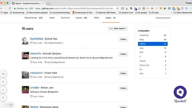 How to source programmers/ software developers on GitHub. смотреть онлайн