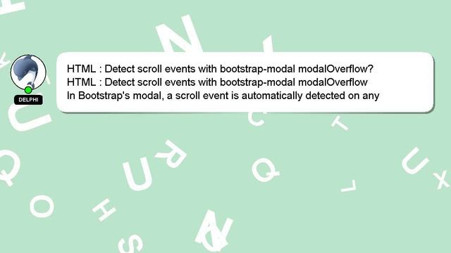 HTML : Detect scroll events with bootstrap-modal modalOverflow? смотреть онлайн