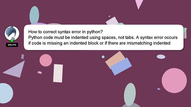 How to correct syntax error in python? смотреть онлайн