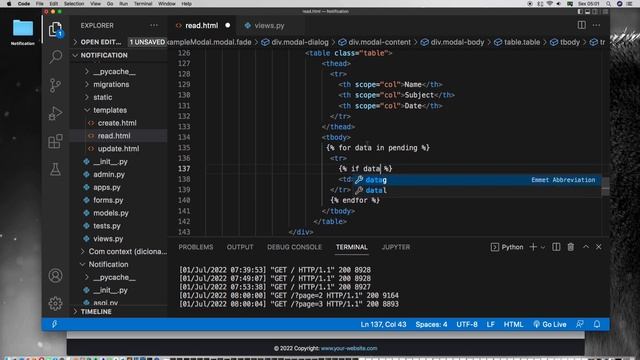 Part 3 of 4 | GET Notifications | MODAL POPUP FILTERING PENDING DATA | Python Django смотреть онлайн