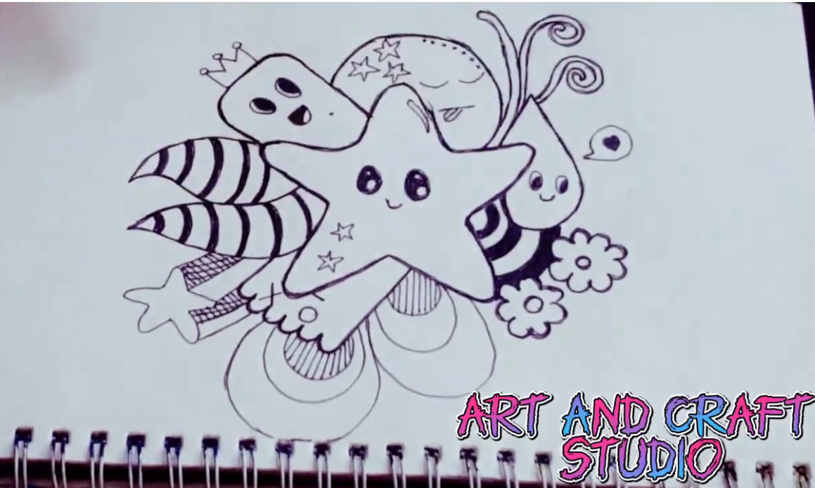 How to Draw a Doodle - Step-by-Step Tutorial for Beginners смотреть онлайн