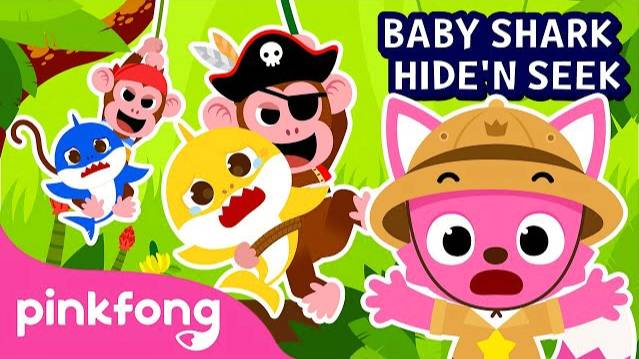 Hide and seek in the Jungle with the Shark Family | Baby Shark Story | Pinkfong Cartoon for Children смотреть онлайн