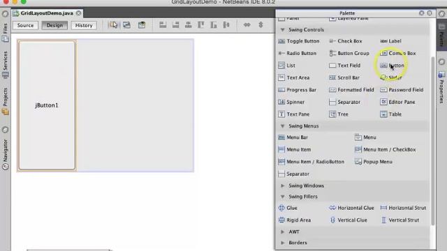 Java Swing GridLayout Demo смотреть онлайн