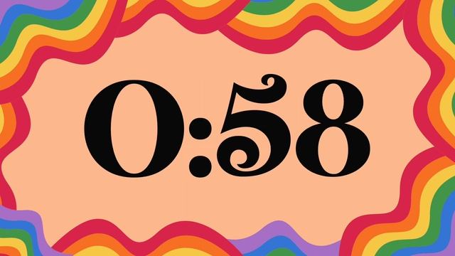 2 Minute Groovy Rainbow Timer (Piano Alarm at End) смотреть онлайн