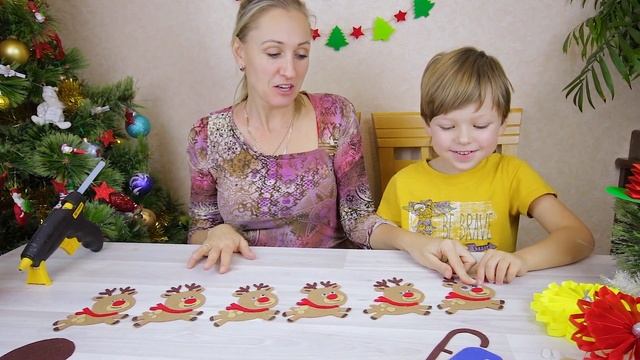 Новогодняя Гирлянда своими руками из фетра Поделки на Новый Год 2020 смотреть онлайн