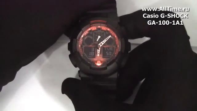 Обзор. Мужские наручные часы Casio G-SHOCK GA-100-1A1 смотреть онлайн