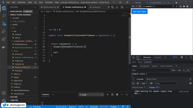 Система нотификаций с Redux Thunk смотреть онлайн