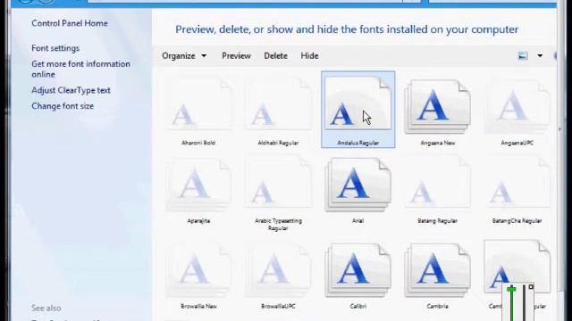 How to show and hide fonts in Microsoft Windows 8 смотреть онлайн