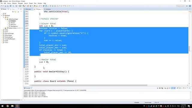 Java Tutorial - Creating Blackjack - Part 13 (Working on sums and auto pass) смотреть онлайн