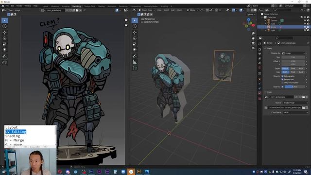 Blender "Project from View" UV unwrapping tutorial смотреть онлайн