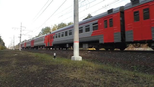 Электропоезд ЭД4М-0321 (ТЧ-4) пригородный поезд №6908 Москва - Петушки. смотреть онлайн