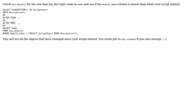 Databases: How to check if Alter view/stored proc script has run successfully? (4 Solutions!!) смотреть онлайн
