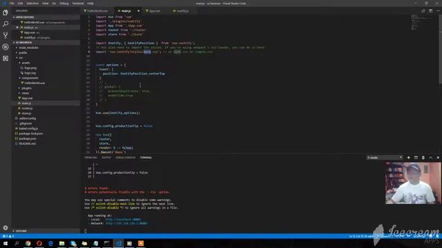 CREATE NEW PROJECT USING BROWSER + NOTIFICATION IN VUE JS PART 7 смотреть онлайн