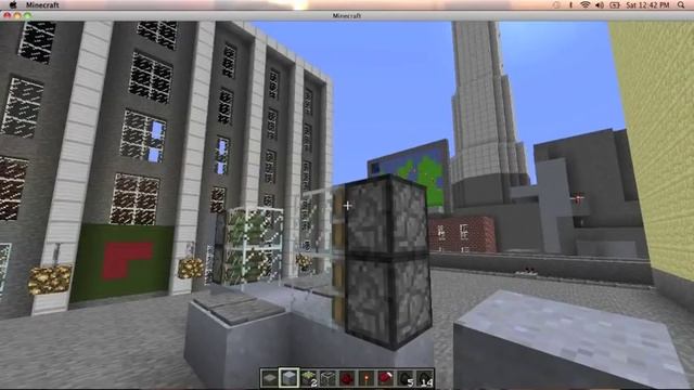 Minecraft How to Build an Automatic Sliding Glass Door Tutorial смотреть онлайн