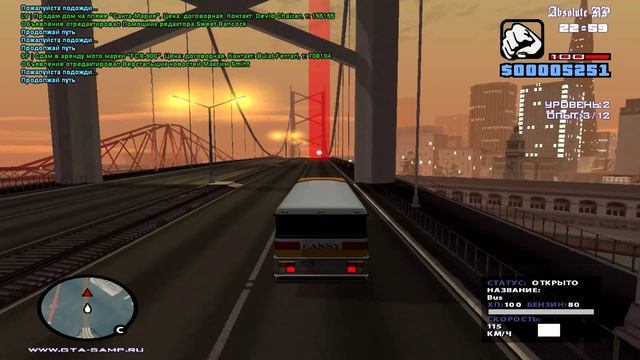Gta Sa-mp Absolut Rp (Серия 4 Покатушки на автобусе ) смотреть онлайн
