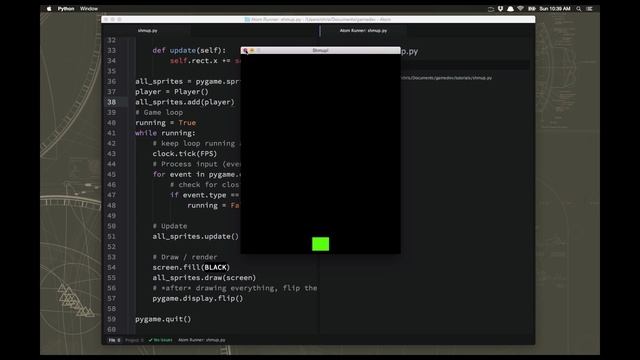 Pygame Shmup Part 1: Player Sprite and Controls смотреть онлайн