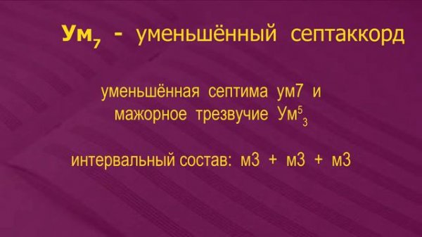 Виды септаккордов