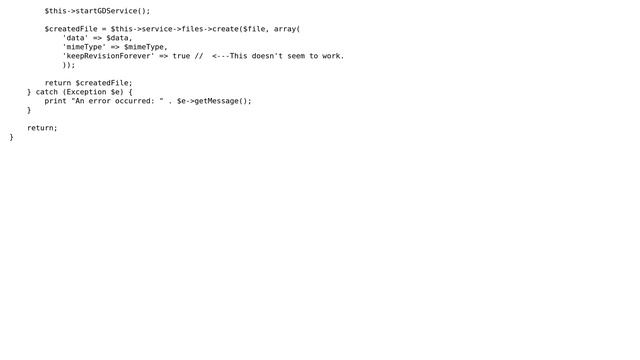 Using the Google Drive API for PHP, What is the proper way to upload a file while setting the... смотреть онлайн