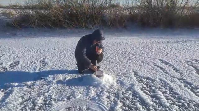 Первый выезд на лёд 23-24 #зимняя_рыбалка #рыбалка_в_астане #winter_fishing смотреть онлайн