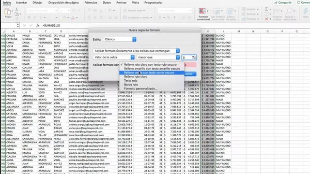 Aquí Lo Aprendí - Excel 2019 - Visualizar Datos - Clase 1 - Formato Condicional Básico смотреть онлайн