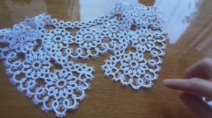 Фриволите иглой. Воротник 2. Часть 1.