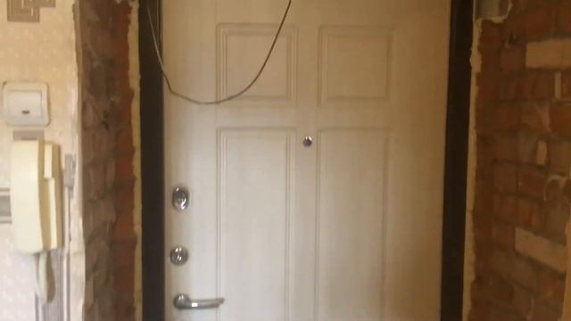 #16 До. Дверные откосы входной двери из гипсокартона под ключ в квартире. М Автово. смотреть онлайн