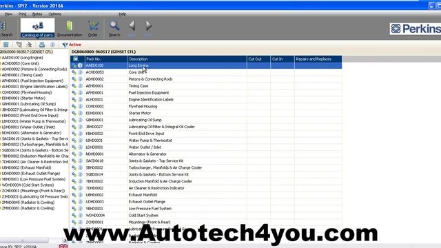 Perkins SPI2 2018 ( Service & Spare Parts ) Catalog