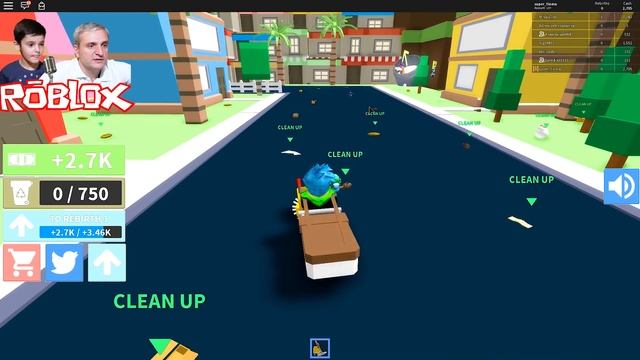Роблокс ДЕНЬГИ ЗА МУСОР И РЕБЁРТ в СИМУЛЯТОР МУСОРА = ROBLOX по русски. Garbage Simulator смотреть онлайн