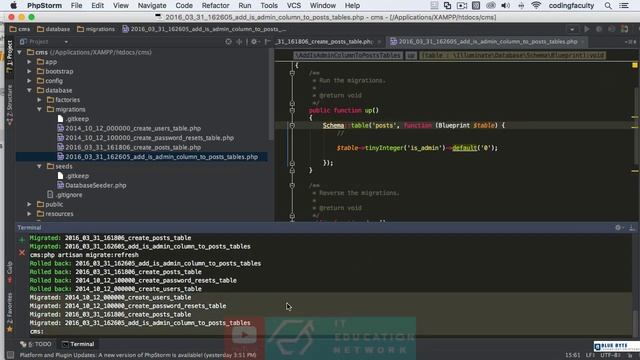 PHP with Laravel for beginners - 23 - Database , Laravel Migrations - Some more migration commands смотреть онлайн