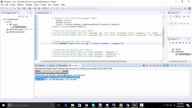 Cassandra Java Connection Tutorial смотреть онлайн