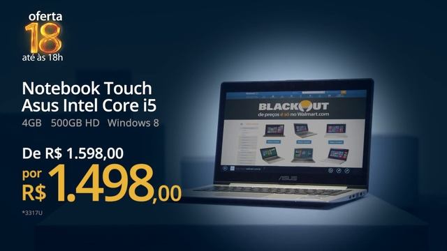 Blackout de Preços Walmart.com - Oferta da Hora (18h) Notebook Touck Asus com Intel Core i5 смотреть онлайн