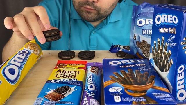 ASMR Oreo Party (Chocolate Bars, Cookies, Wafer Roll, Milka & Oreo Chocolate) Mukbang Eating Sounds смотреть онлайн
