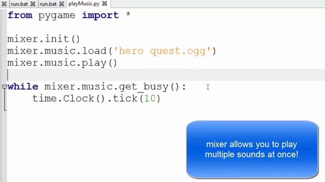Playing a music file using pygame смотреть онлайн