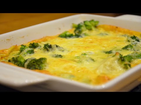 Фриттата (Frittata). Итальянский омлет с брокколи и сыром.