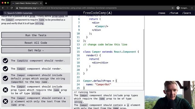 Review Using Props with Stateless Functional Components - React - Free Code Camp смотреть онлайн