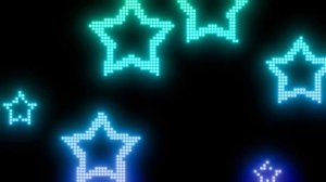 Голубые и синие летящие звезды на темном фоне Видеофон Заставка на экран 1 час HD