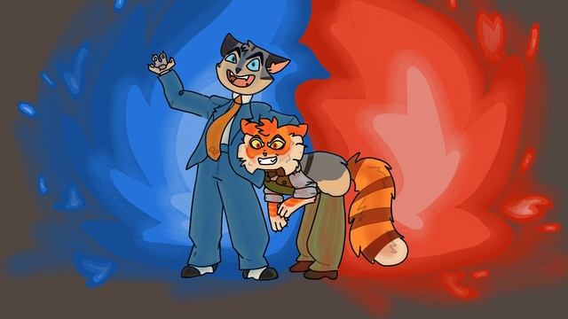 Rocky and Freckle Lackadaisy Fan-Art смотреть онлайн