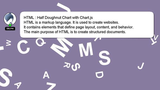 HTML : Half Doughnut Chart With Chart.js