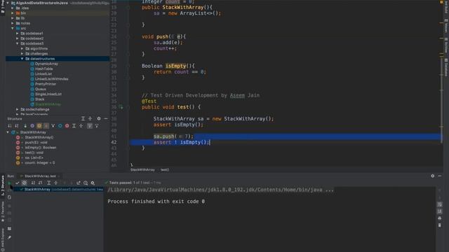 Stack implementation using ArrayList of Java смотреть онлайн
