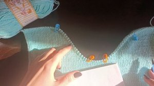 Схема вязания горловины без отрыва нити укороченными рядами