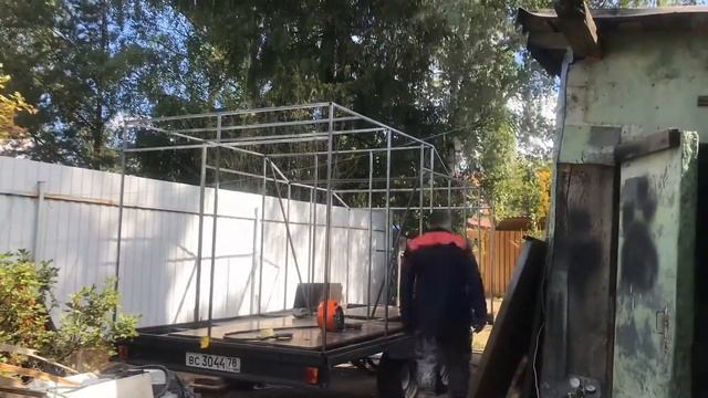 Баня на колёсах. Прицеп баня. смотреть онлайн